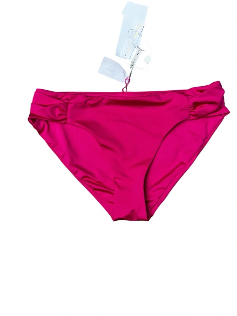 🌻NEW w/tag Trina Turk Shirred Hipster Bikini Bottom Fuchsia Pink Size 2